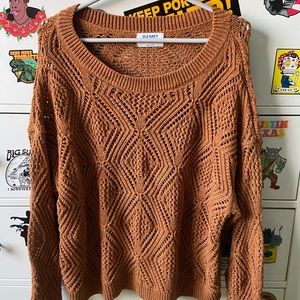 Brown crochet sweater